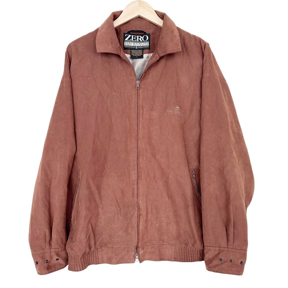 Zero Restriction Golf Outerwear Microsuede Full Zip Jacket Sz L